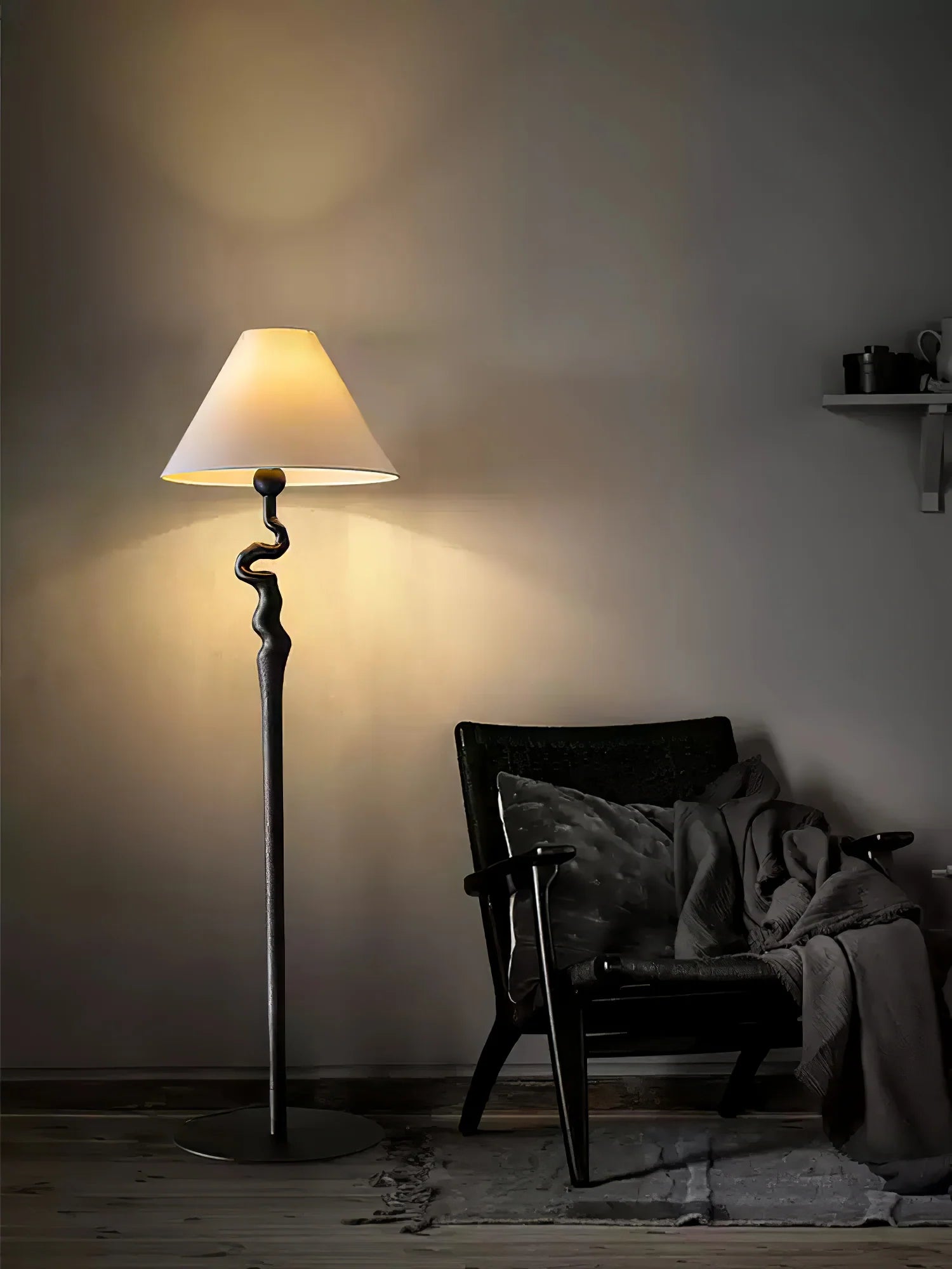 Wood Twisted Floor Lamp 19