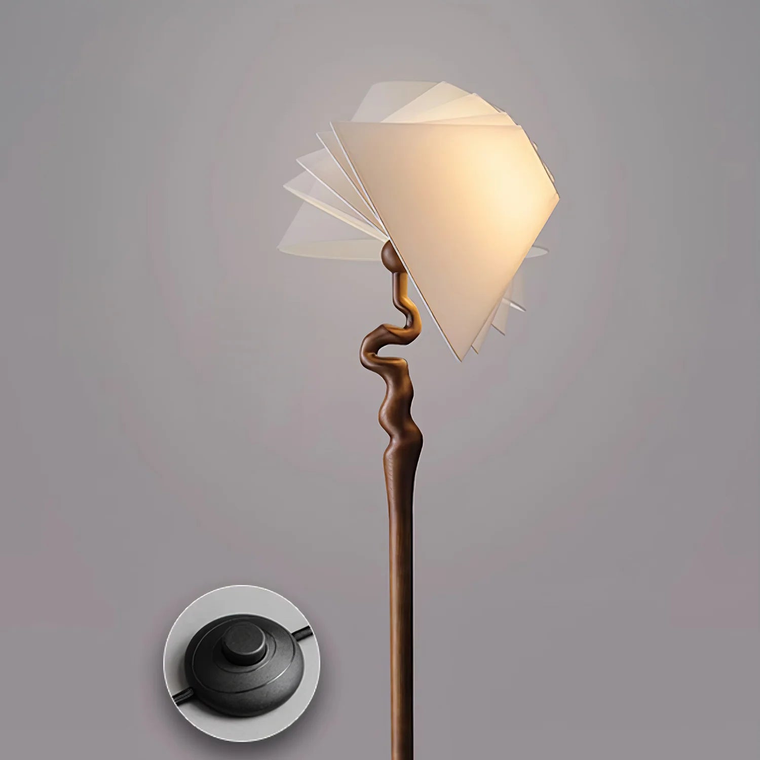 Wood Twisted Floor Lamp 5