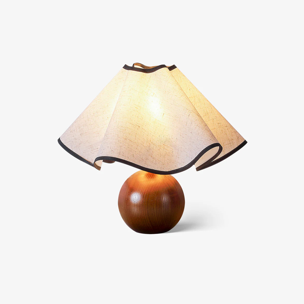 Wood Wavecrest Table Lamp 1