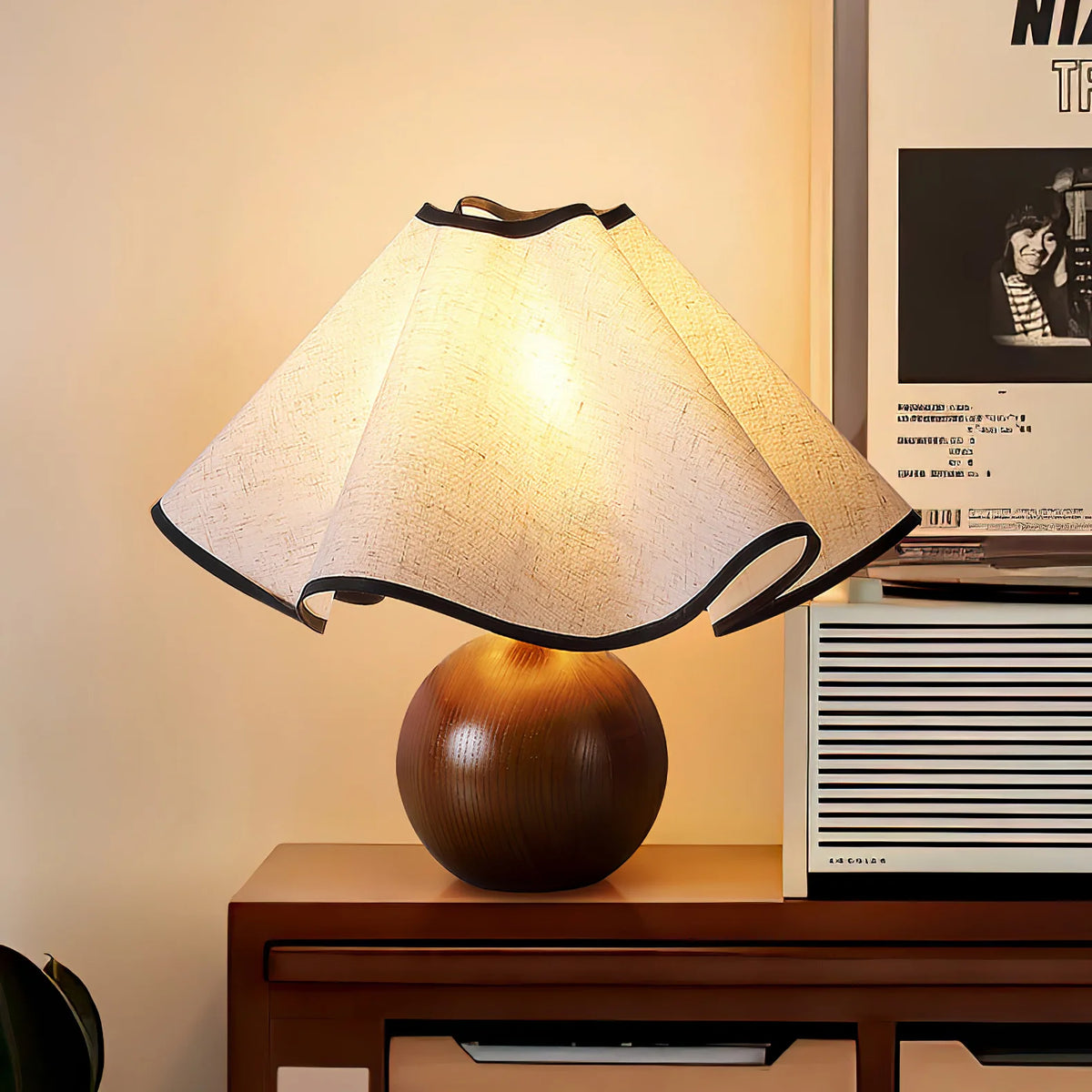 Wood Wavecrest Table Lamp 3