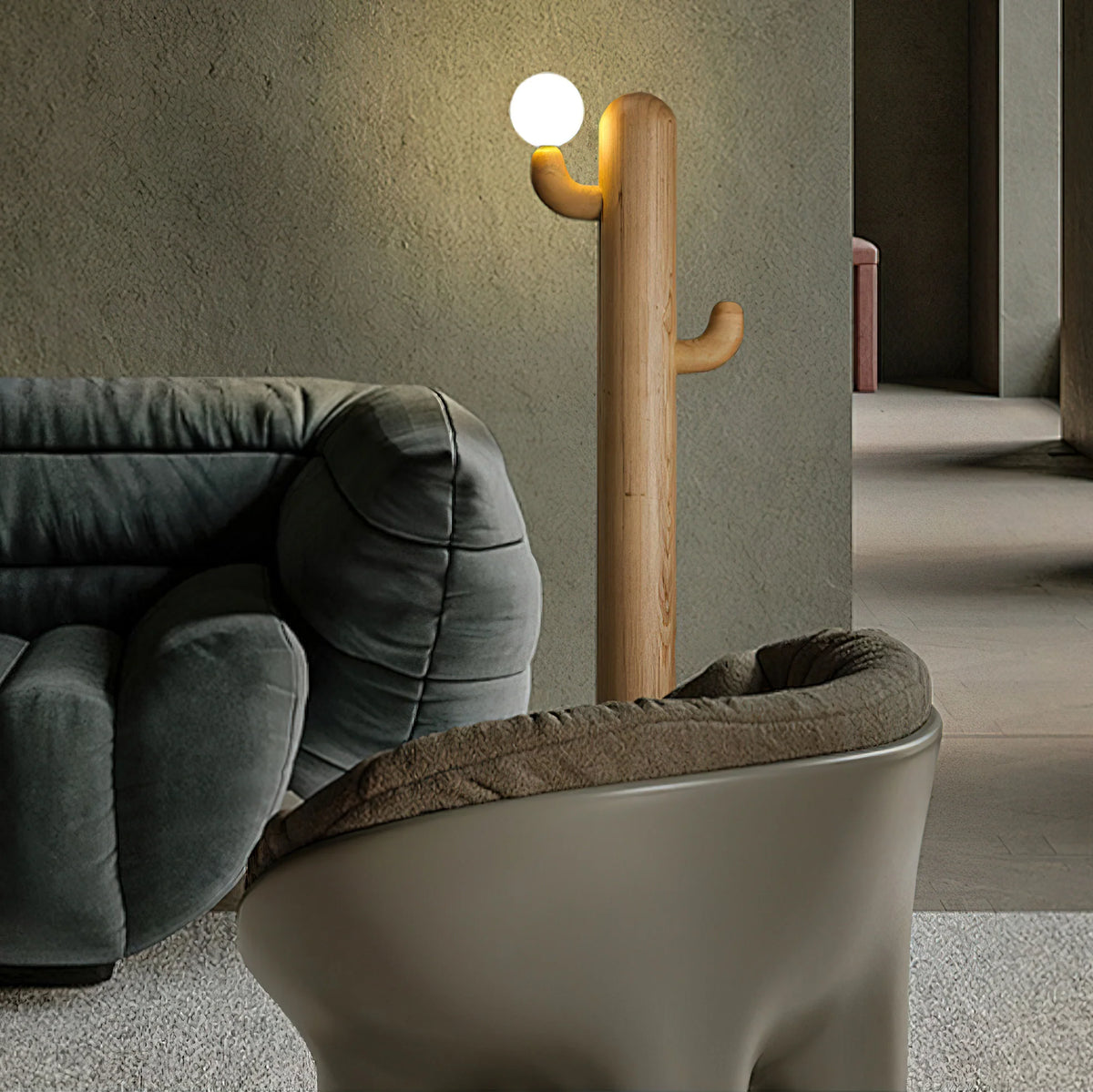 Wooden Cactus Floor Lamp 5