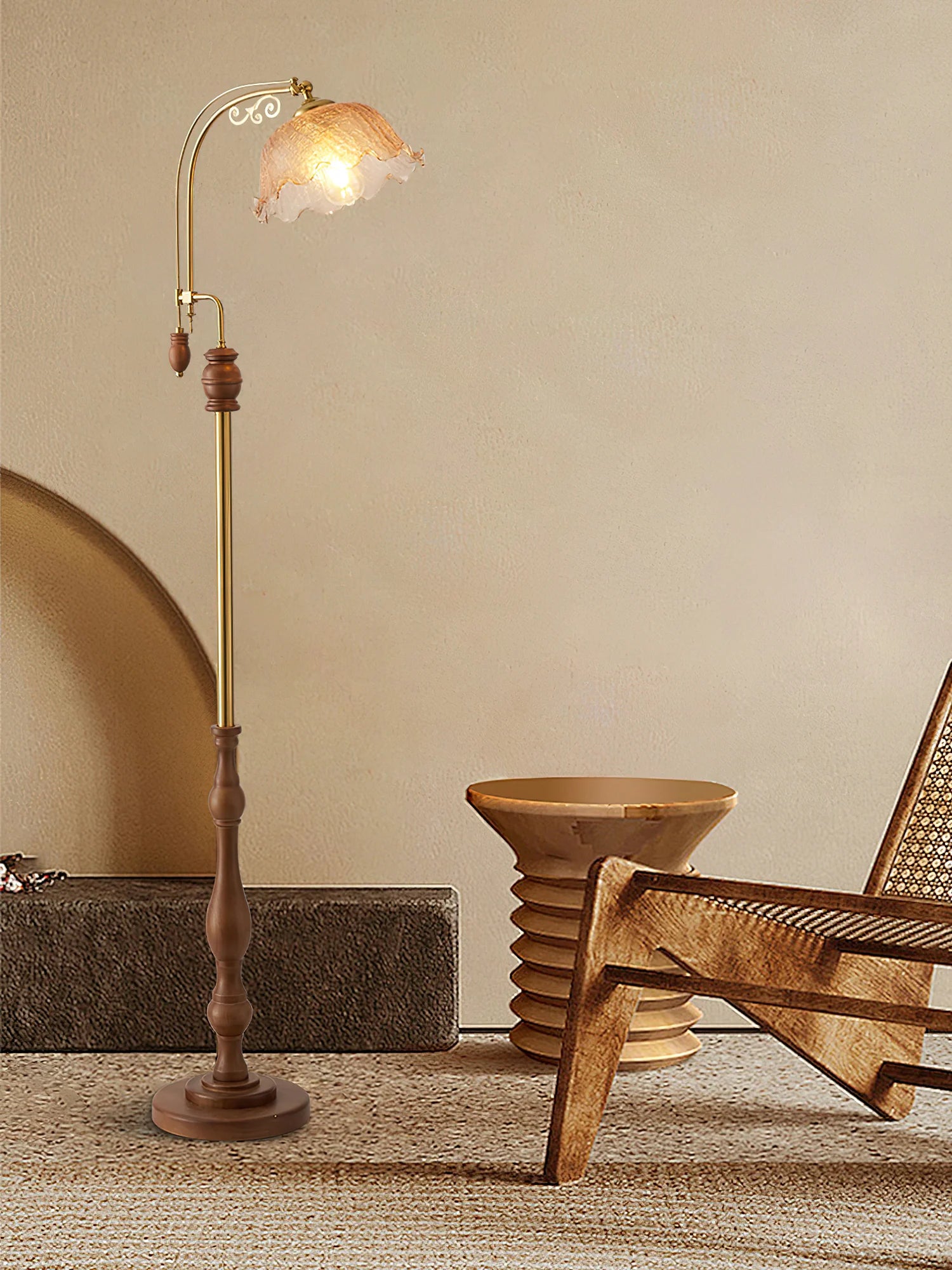 Wooden Flower Floor Lamp 12