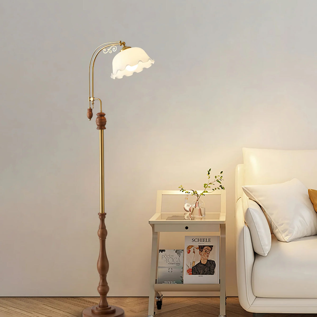 Wooden Flower Floor Lamp 3