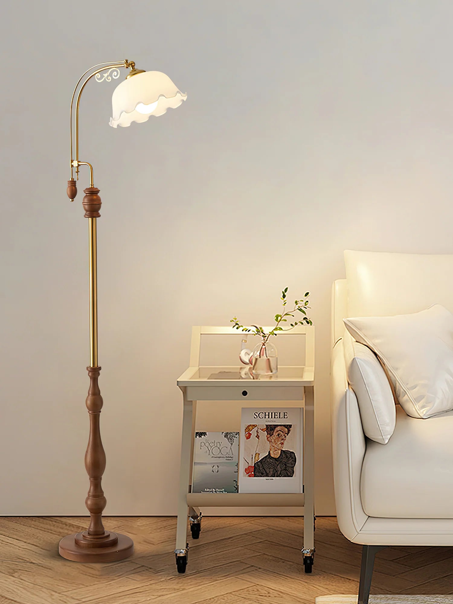 Wooden Flower Floor Lamp 5