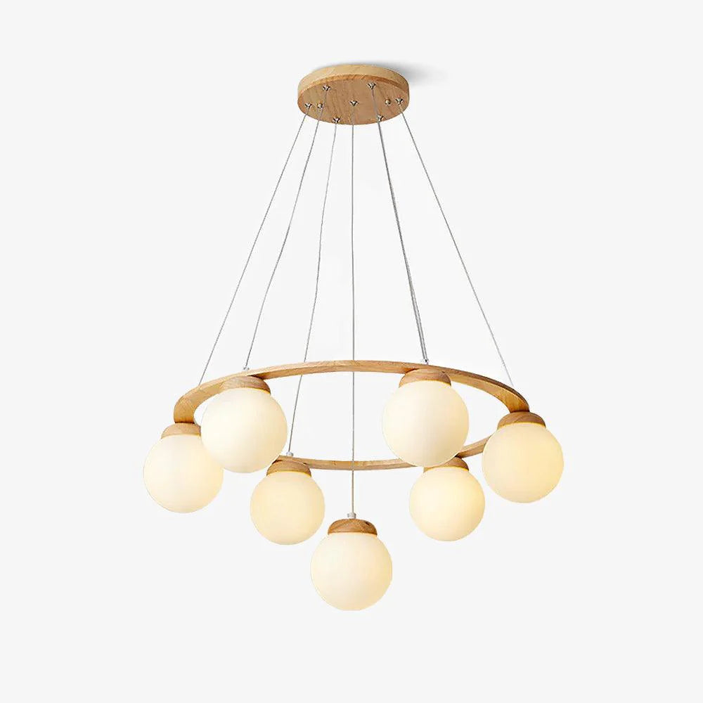 Wooden Multi-Head Chandelier 1