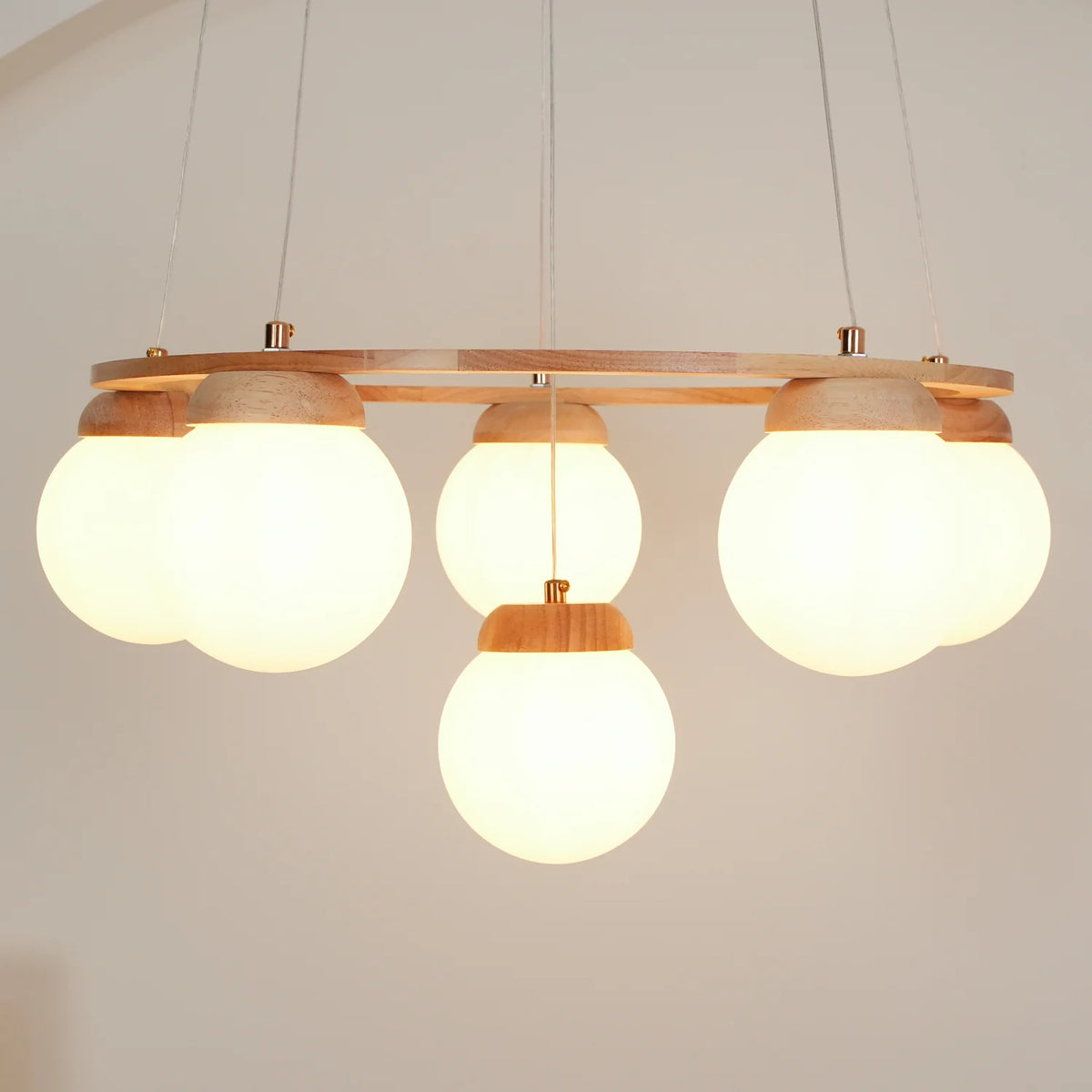 Wooden Multi-Head Chandelier 11