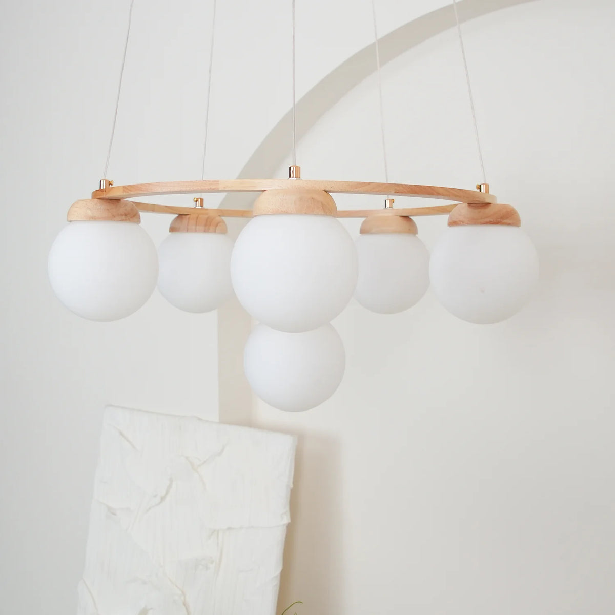 Wooden Multi-Head Chandelier 13