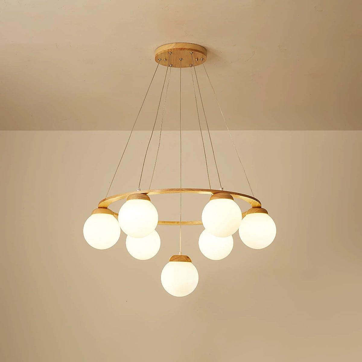 Wooden Multi-Head Chandelier 2