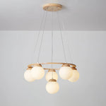 Wooden Multi-Head Chandelier 28