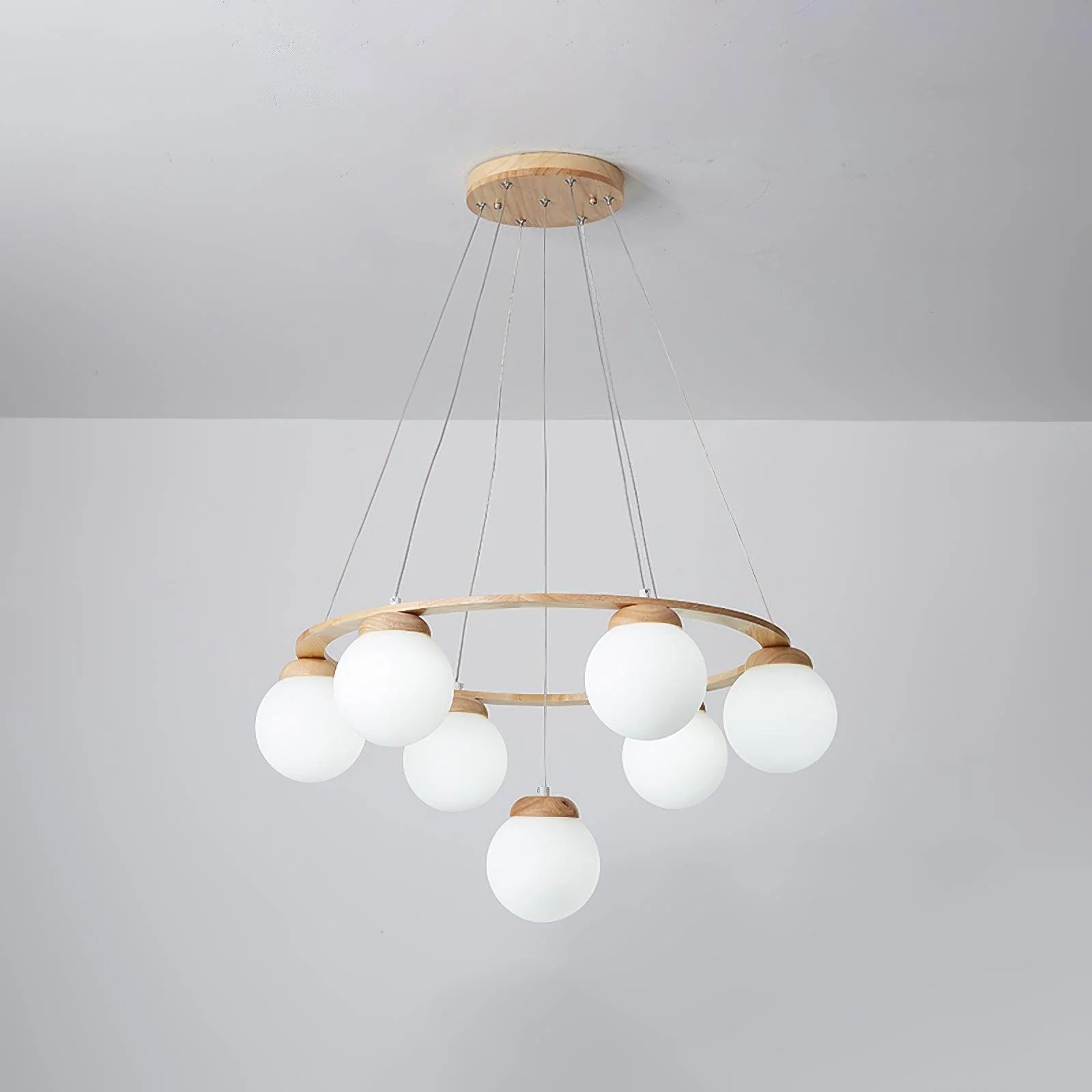 Wooden Multi-Head Chandelier 29