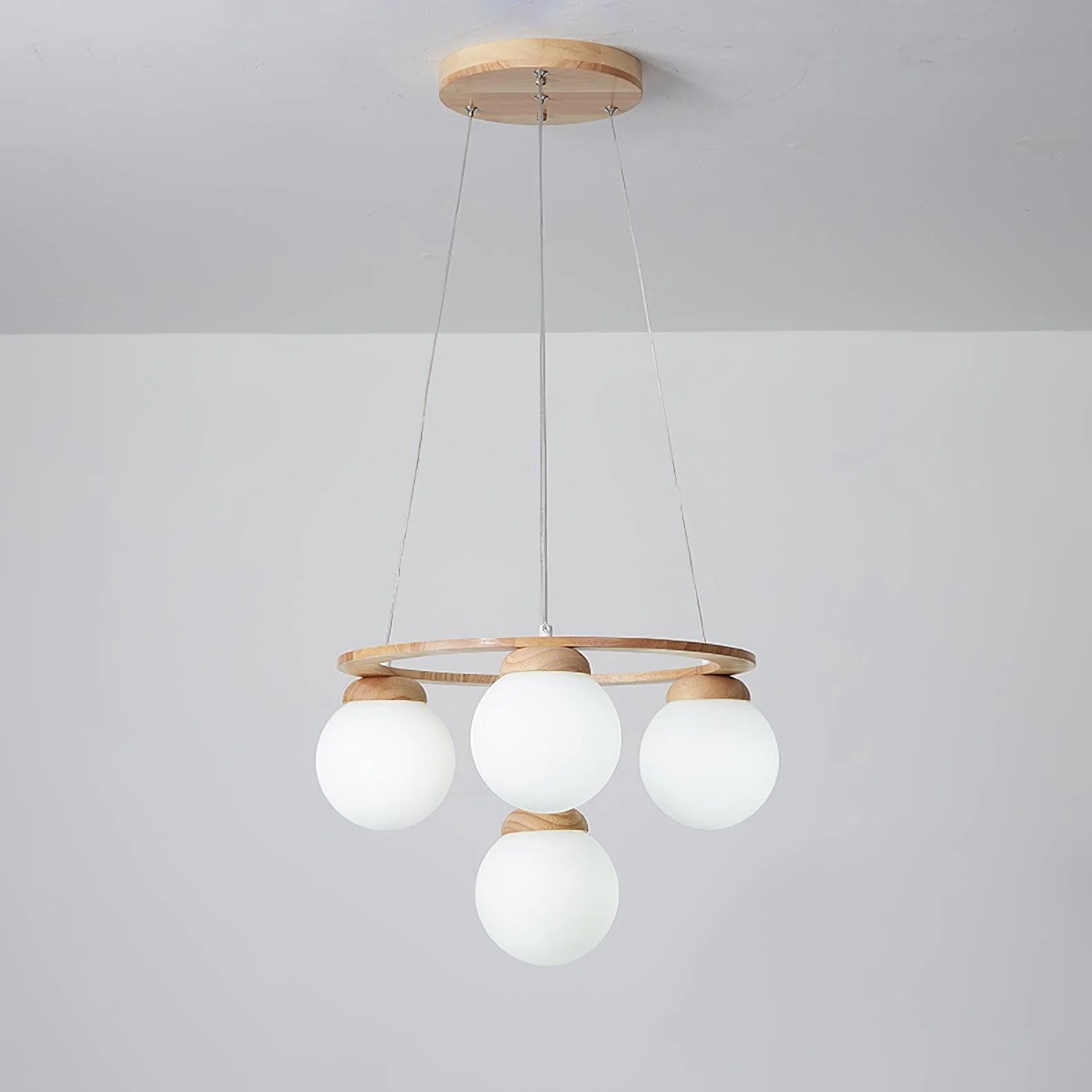 Wooden Multi-Head Chandelier 3