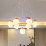 Wooden Multi-Head Chandelier 34