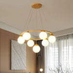 Wooden Multi-Head Chandelier 35