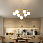 Wooden Multi-Head Chandelier 36