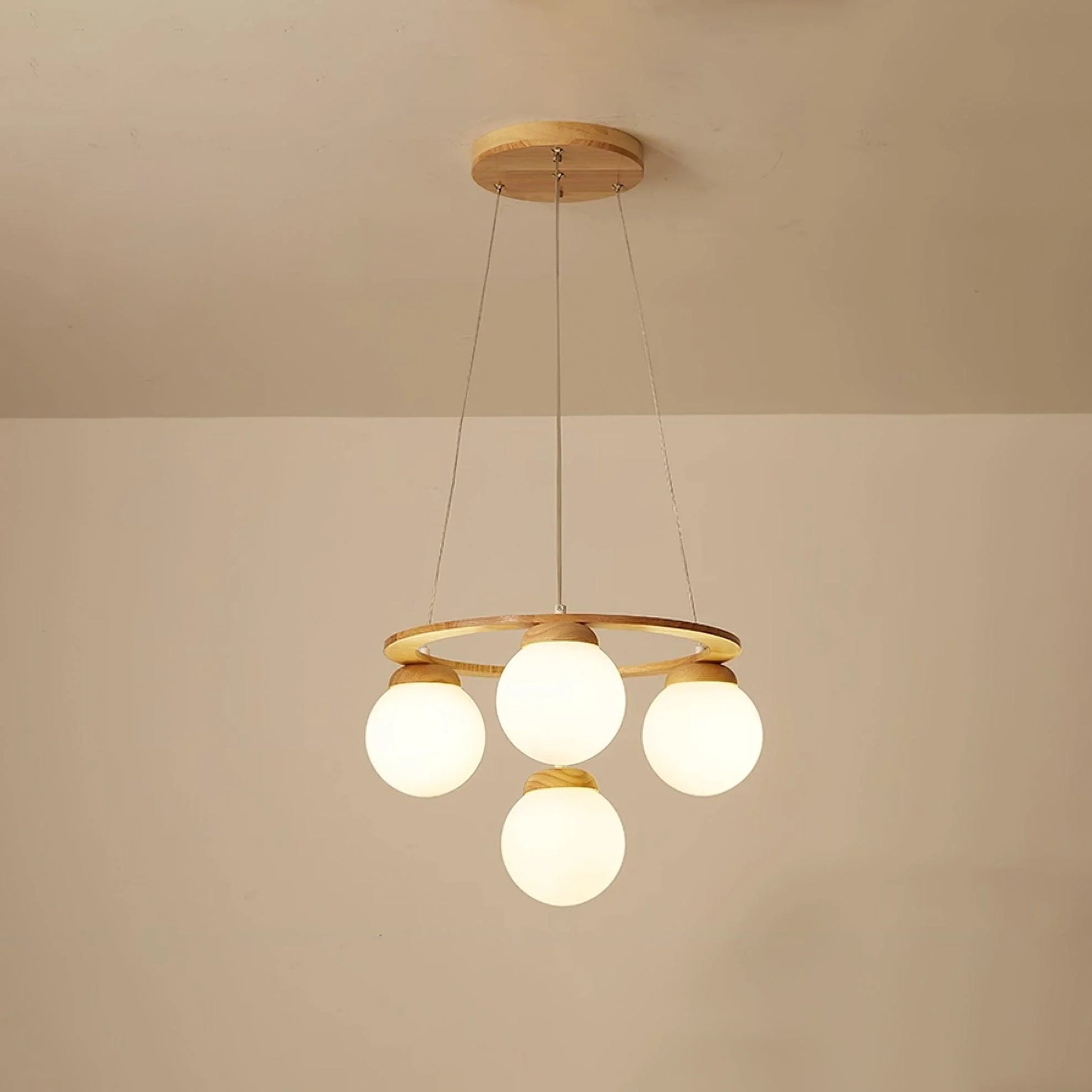 Wooden Multi-Head Chandelier 38