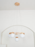 Wooden Multi-Head Chandelier 4