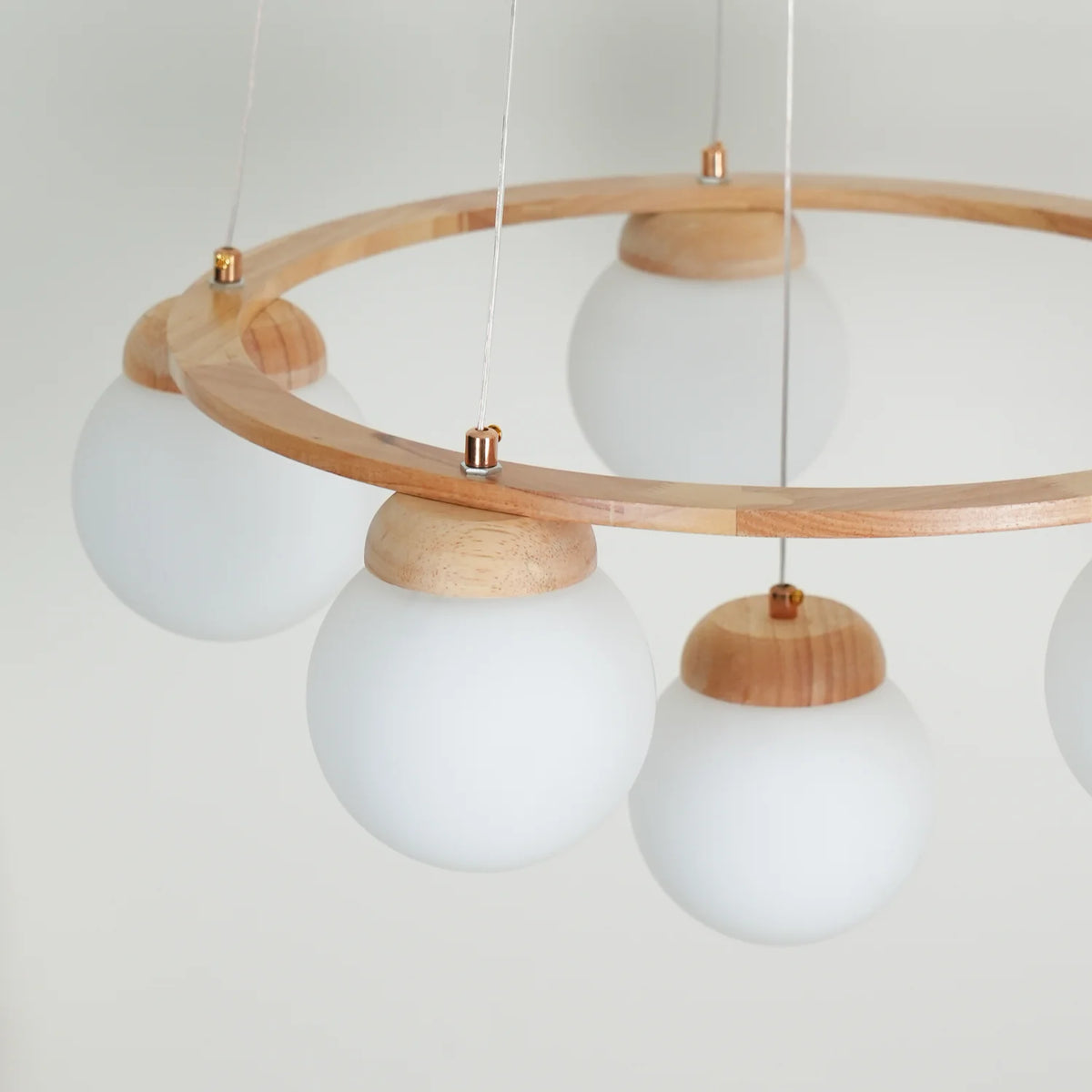 Wooden Multi-Head Chandelier 6