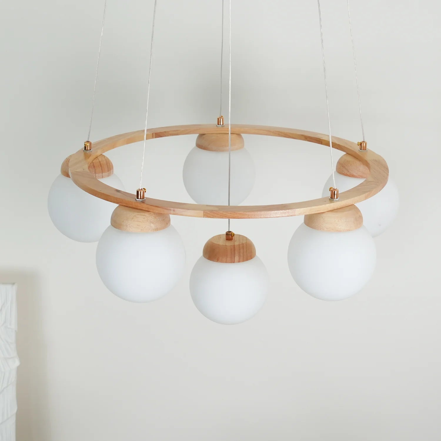 Wooden Multi-Head Chandelier 7