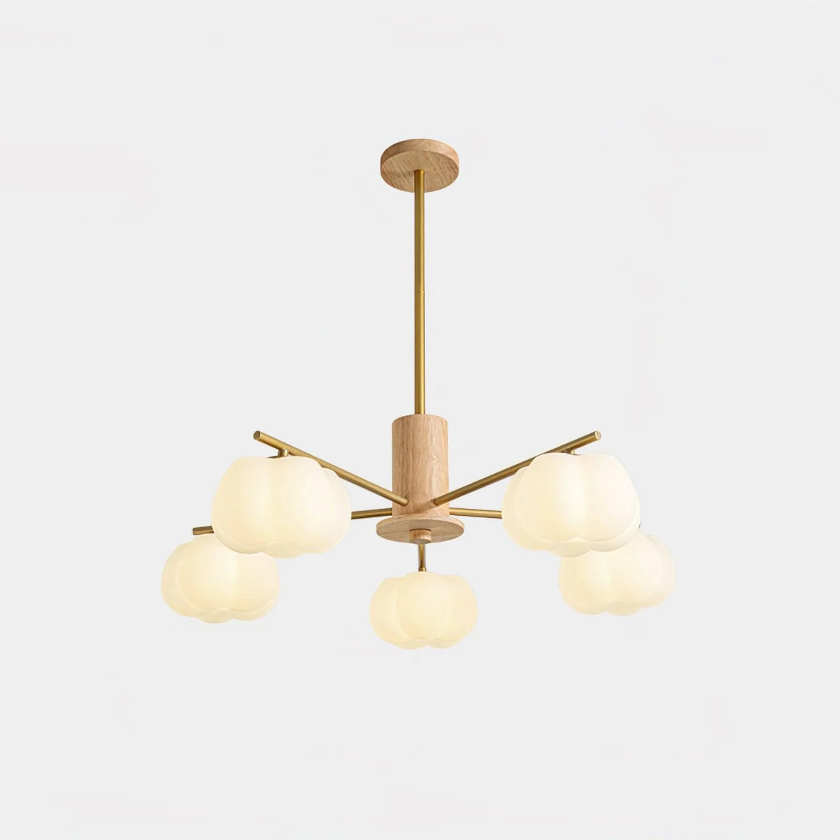 Wooden Pastoral Pumpkin Chandelier 22