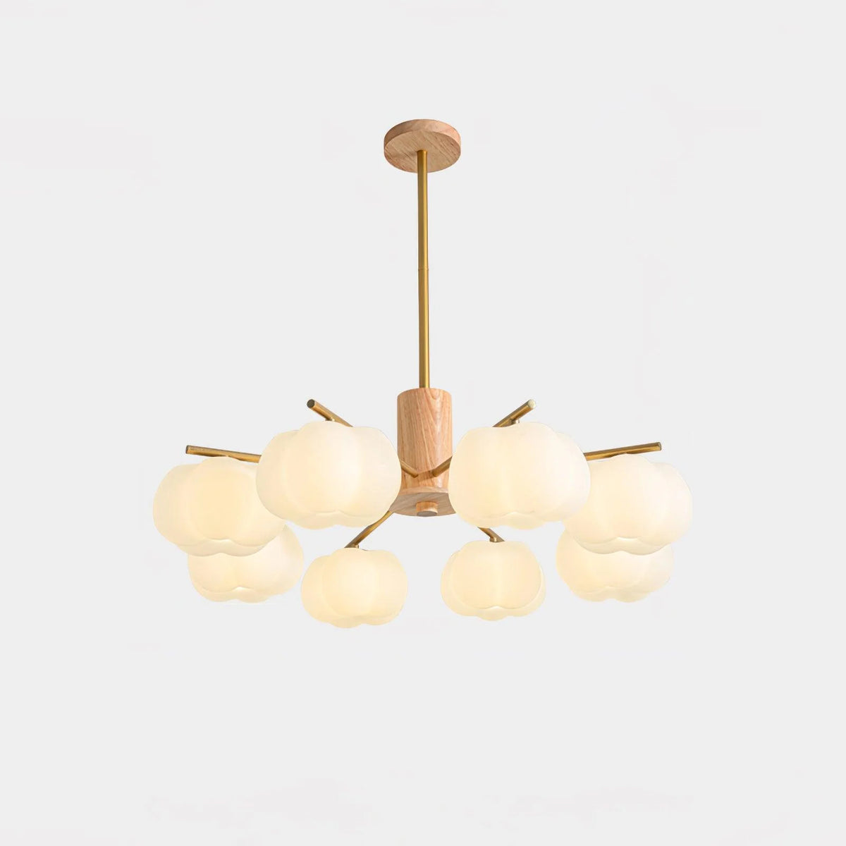 Wooden Pastoral Pumpkin Chandelier 23