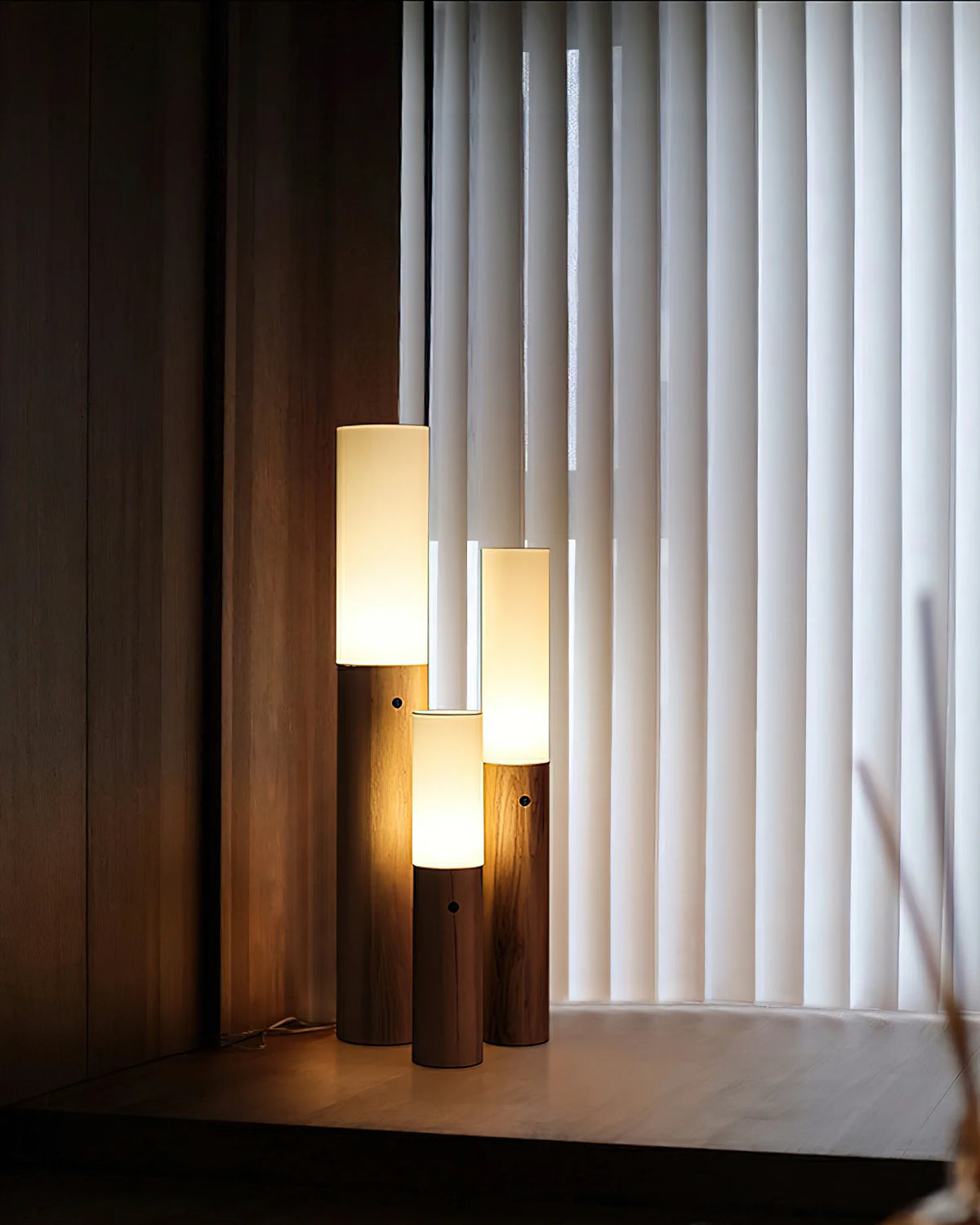 Wooden Pillar Floor Lamp 24