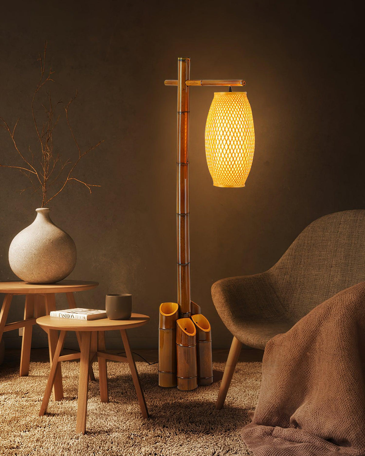 Zen Bamboo Tube Floor Lamp 3